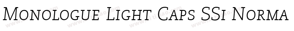 Monologue Light Caps SSi Normal字体转换